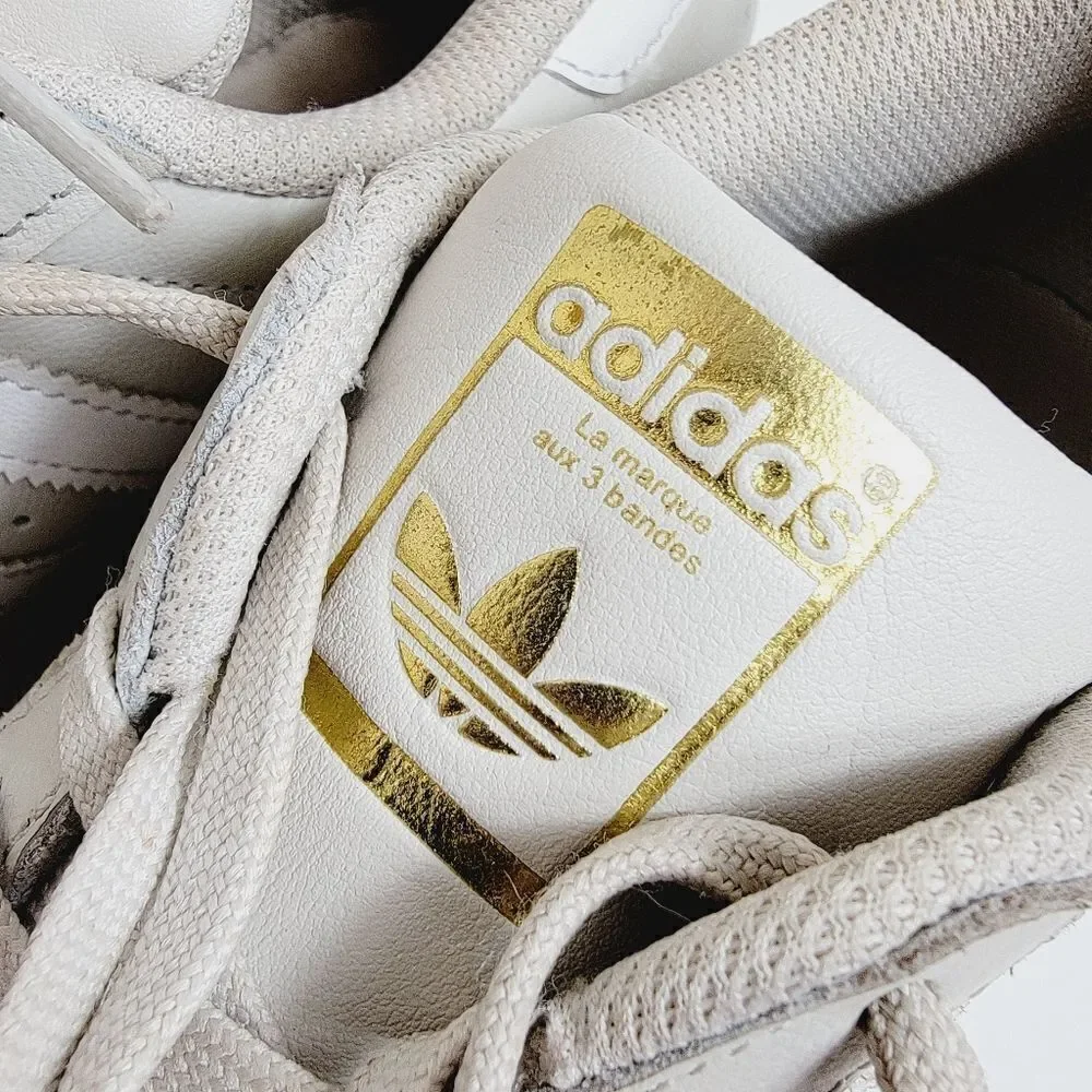Adidas Classic Superstar Legacy Gold Trefoil Sneakers Unisex Womens 7.5 Mens 6.5